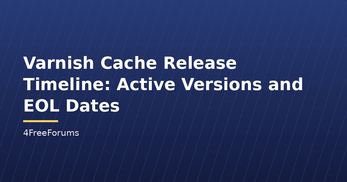 Varnish Cache Release Timeline: Active Versions and EOL Dates