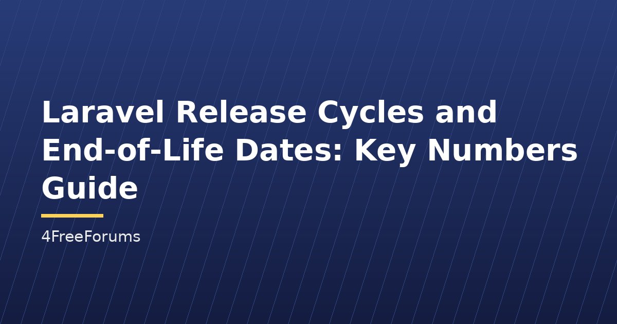 Laravel Release Cycles and End-of-Life Dates: Key Numbers Guide