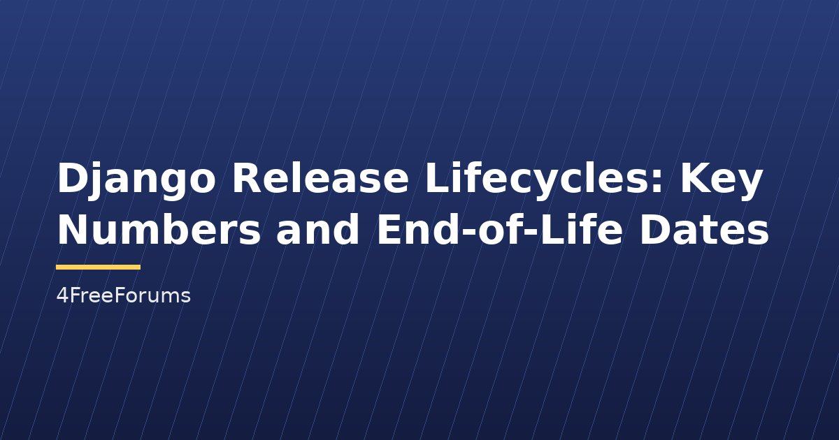 Django Release Lifecycles: Key Numbers and End-of-Life Dates