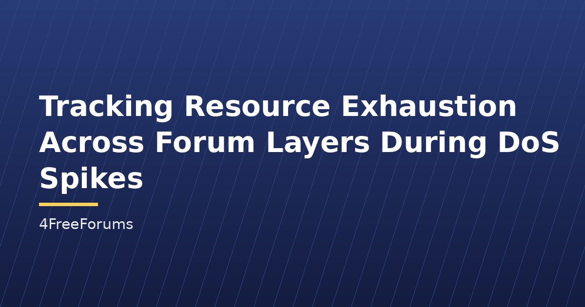 Tracking Resource Exhaustion Across Forum Layers During DoS Spikes