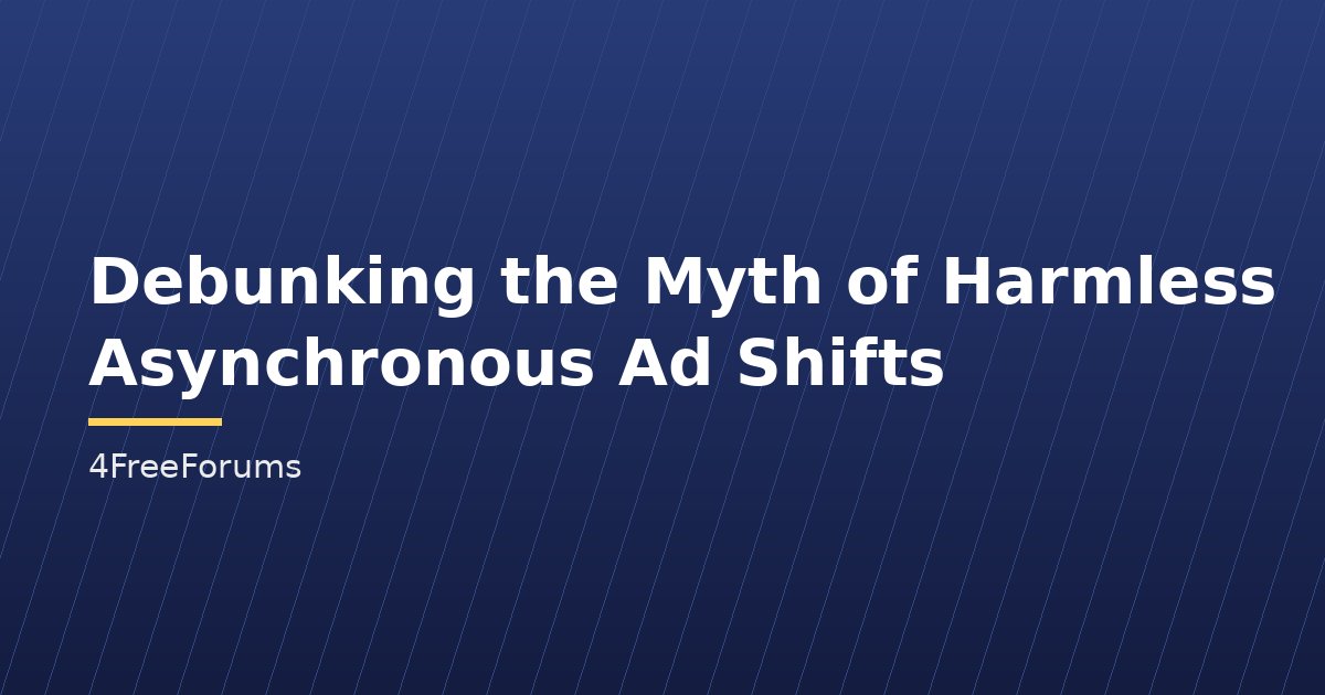 Debunking the Myth of Harmless Asynchronous Ad Shifts